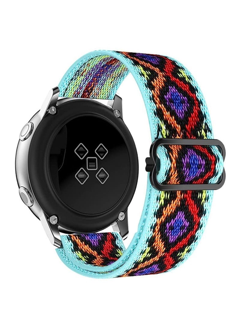 حزام من النايلون بحلقة 20 مم لساعة Samsung Gear Sport/Watch6/Watch 4/Watch 5 /Watch 5 Pro /S2 classic/active 2 40 مم 44 مم/Amazfit GTS 2/3/ GTS 4/4 Mini/Bip 3/Pro/GTS 2 mini /GTS 2e/بيب يو