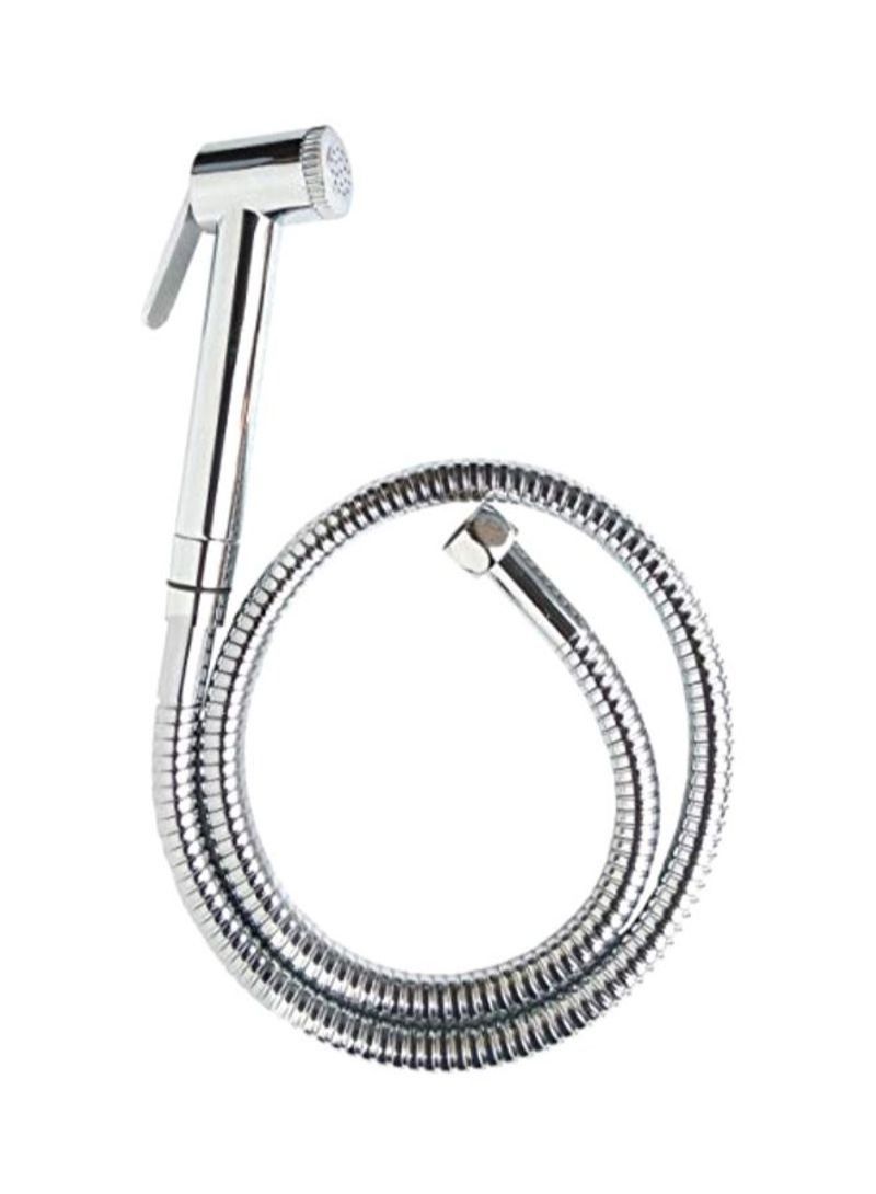 SOSEKO Toilet Spray Shattaf With Flexible Hose And Hook Silver - Image 1