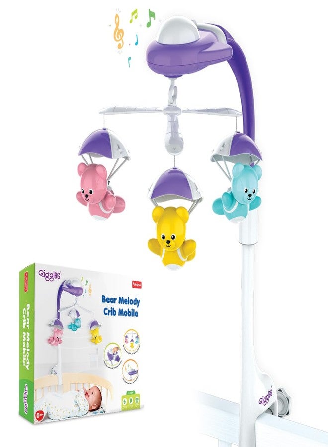 Funskool Giggles Funskool Bear Melody Crib Mobile, Soothing Music with Adorable Parachute Bears, Hanging Toy for Newborn Baby, Infants & Toddlers, Gift Set for Babies, Age 0+ Months - Image 1