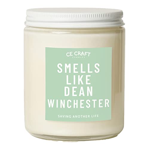 CE Craft - Smells Like Dean Winchester Scented Candle - Flannel Musk All-Natural Soy Wax Jar Candle - Gift for Her, Supernatural Fan, 8 oz - Image 1