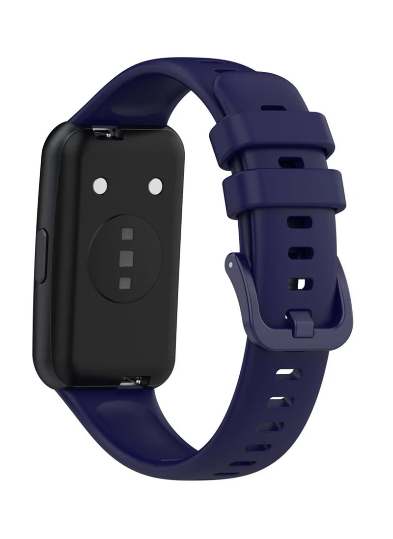 Soft Silicone Strap Replacement Bands For Huawei Band 7 - Dark Blue