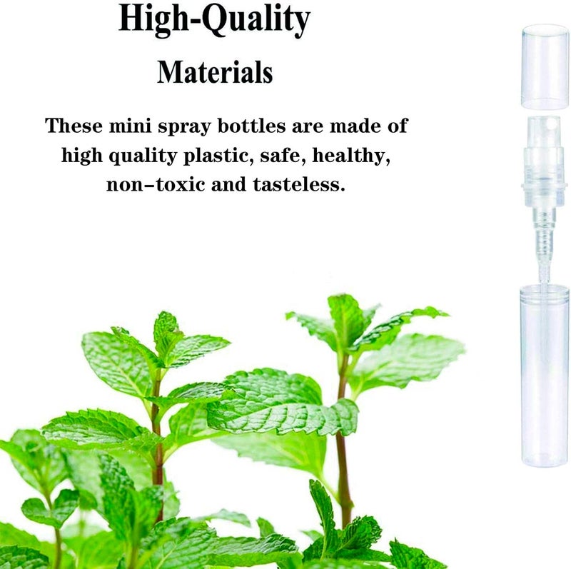 Csdtylh Mini Spray Bottles 90PCA 3ML Refillable Empty Clear Plastic Spray Bottles Perfume Mouthwash Atomizer Small Travel Size Aerosol Spray Bottle for Cleaning,Essential Oils,Hand sanitizer, Liquid … - Image 4