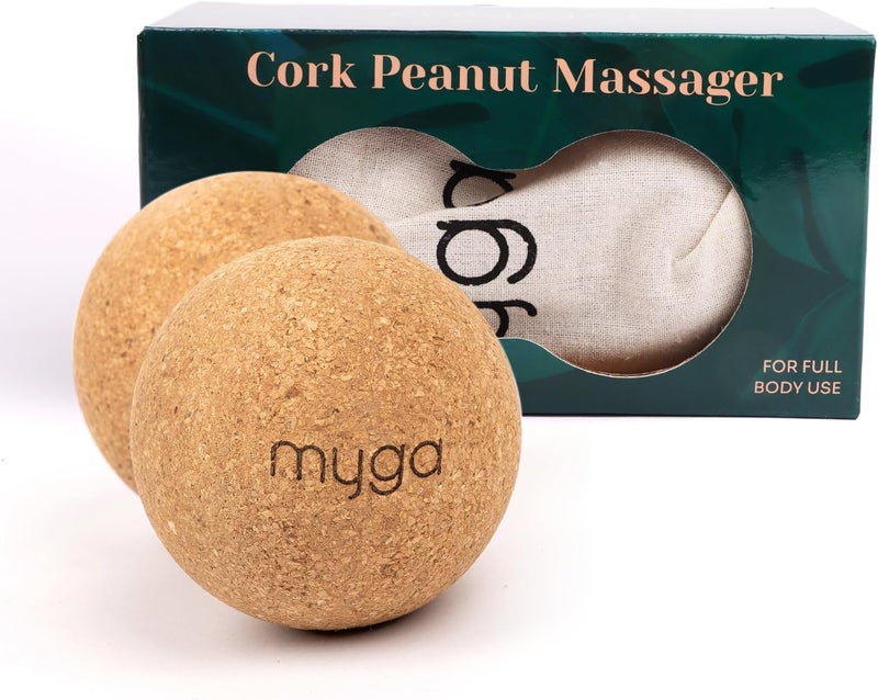 Myga  Cork Peanut Lacrosse Ball Muscle Roller Self Massager for Myofascial Release Trigger Point Therapy and Deep Tissue Massage  551 x 236 - Image 4