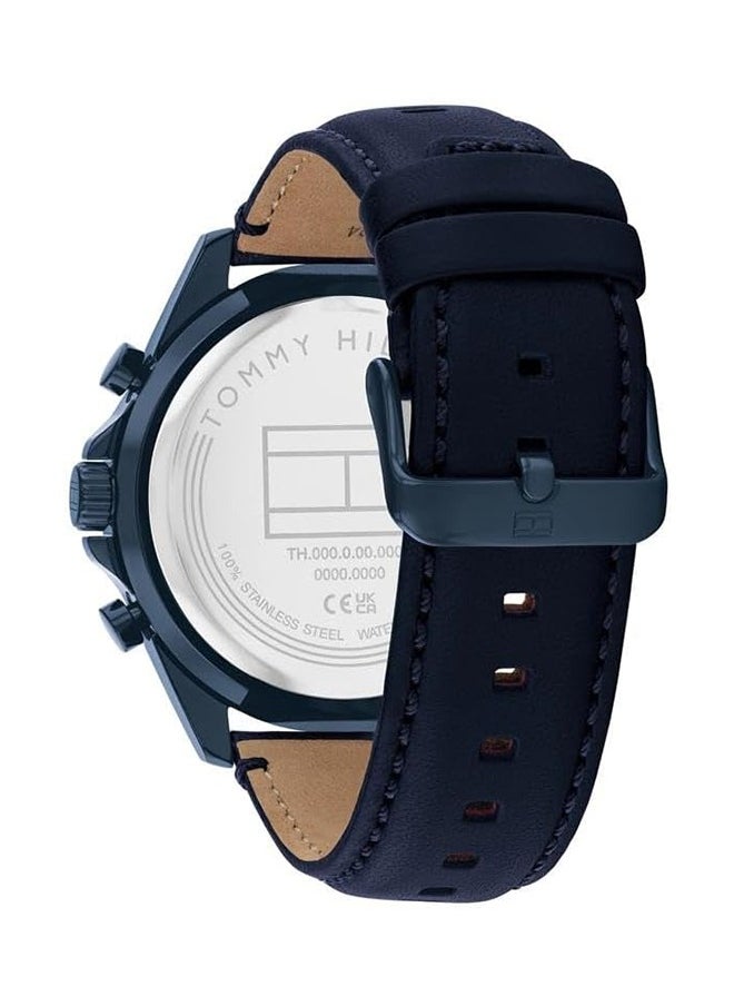TOMMY HILFIGER - TOMMY HILFIGER ROUND ANALOG MEN'S NAVY CASE WATCH - 1710655 - Image 1