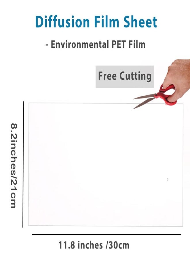 Luenir Lighting Diffusion Label 3 Pieces Sheet 7.8X11.8 Inch Smooth Light Darkening Film Sticker Diffuser, Thick - Image 5