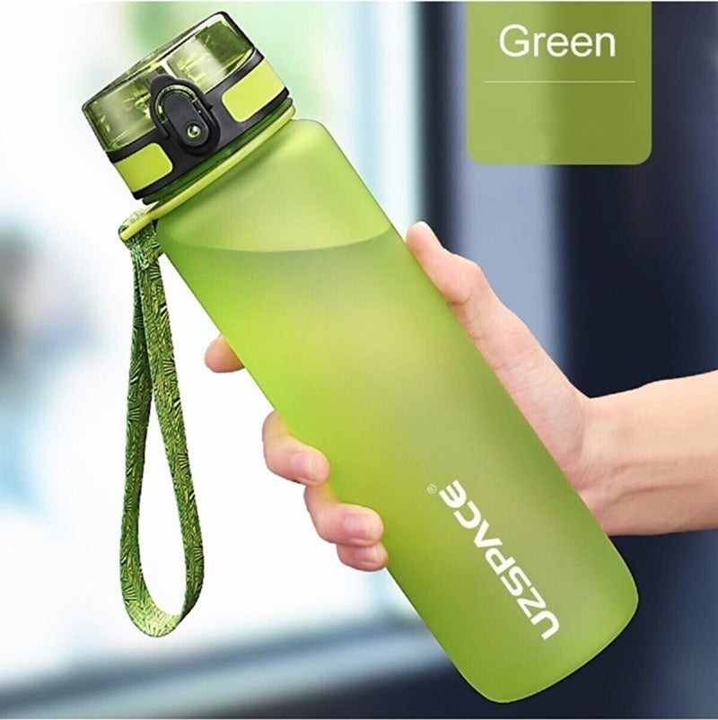 UZSPACE زجاجة ماء تريتان 1000 مل أخضر  - Image 4