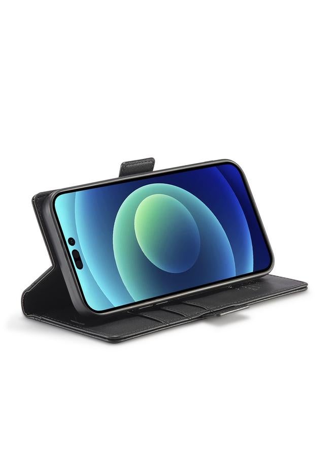 LC.IMEEKE Case For iPhone 14 Plus Magnetic Buckle Leather Phone Case - Image 5