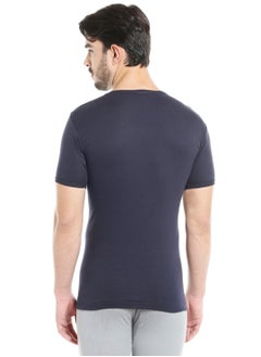 BYC MEN'S ROUND NECK COTTON UNDERSHIRT (PACK OF 3) - NAVY BLUE  - Image 5