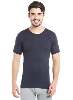 BYC MEN'S ROUND NECK COTTON UNDERSHIRT (PACK OF 3) - NAVY BLUE  - Image 3