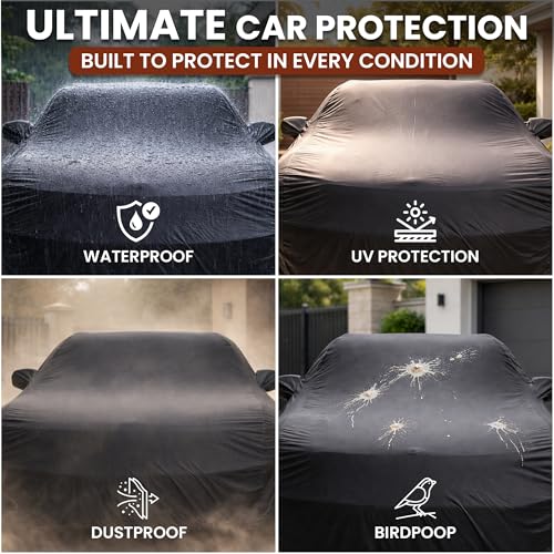 Autofy Car Cover Waterproof Glory for Maruti Alto K10 / Alto 800 [Year 2018 Onwards] - Alto Car Cover Dust & UV Protection Alto Car Body Cover with Mirror Pocket Soft Cotton Lining - Image 3