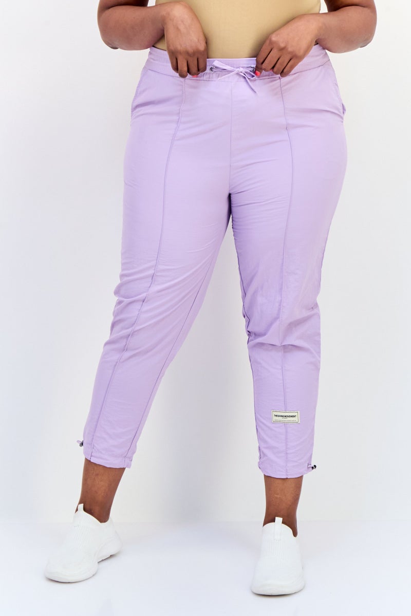 The Giving Movement Women Regular Fit Solid Skinny Pants, Purple - Image 1