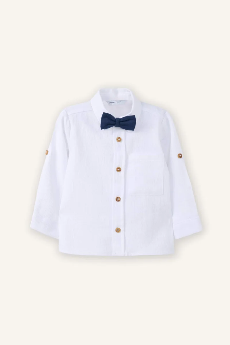 DeFacto Baby Boy Shirt and Gabardine Pants 2 Piece Set