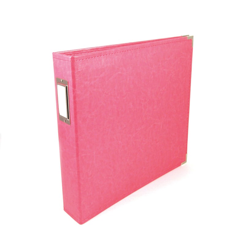 We R Memory Keepers 12x12 Photo Album Strawberry Protect Memories  Photos Acidfree Faux Leather Snagfree Rings Includes 5 Page Protectors Scrapbooking