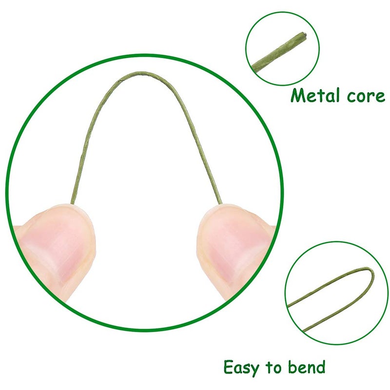 CCINEE 24 Gauge Dark Green Floral Wire Stem for Flower Arrangement Craft Supply,16 Inch,200PCS - Image 3