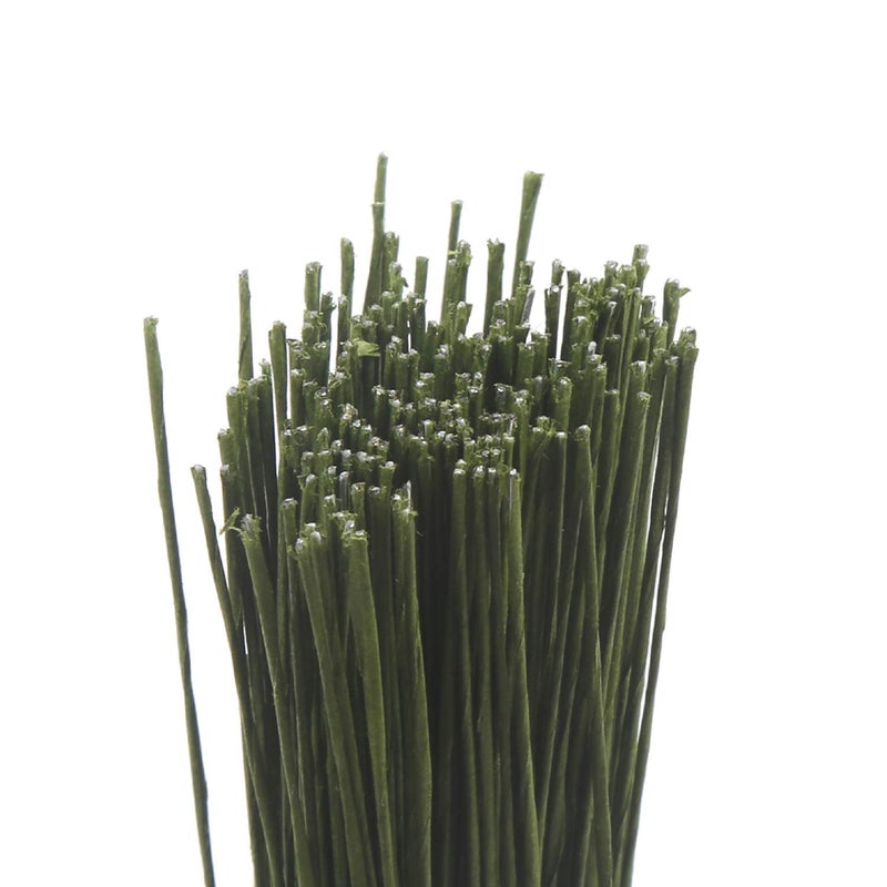 CCINEE 24 Gauge Dark Green Floral Wire Stem for Flower Arrangement Craft Supply,16 Inch,200PCS - Image 4