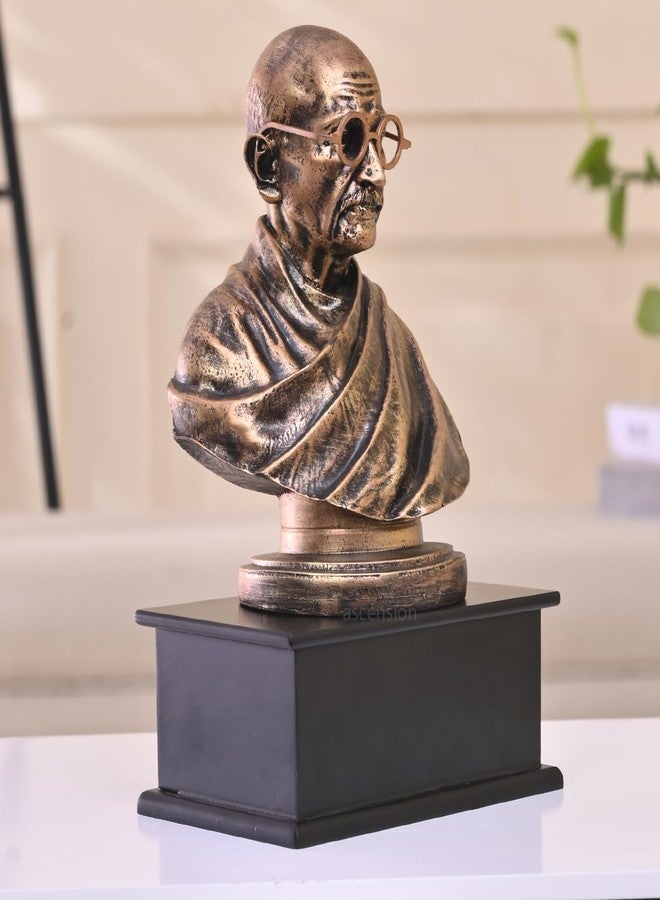 ascension Mahatma Gandhi Idol Statue with Stand Mahatma Gandhi Showpiece Mahatma Gandhi Father of Nation India Statue for Living Room, House Warming, Office Decoration, Return Gift Item (Bronze) - Image 2