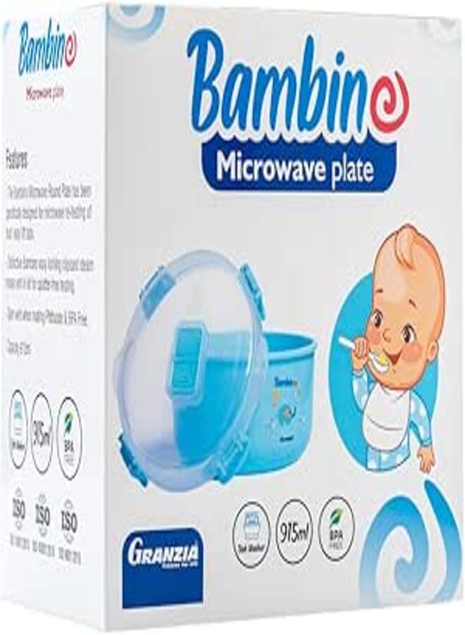 Granzia Bambino Microwave Baby Dish Blue Color