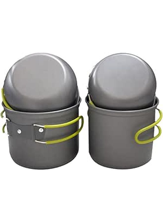 Aluminum Oxide Camping Cookware Set Portable Heat Insulation for 2 3 People Outdoor Hiking Picnic - Image 1