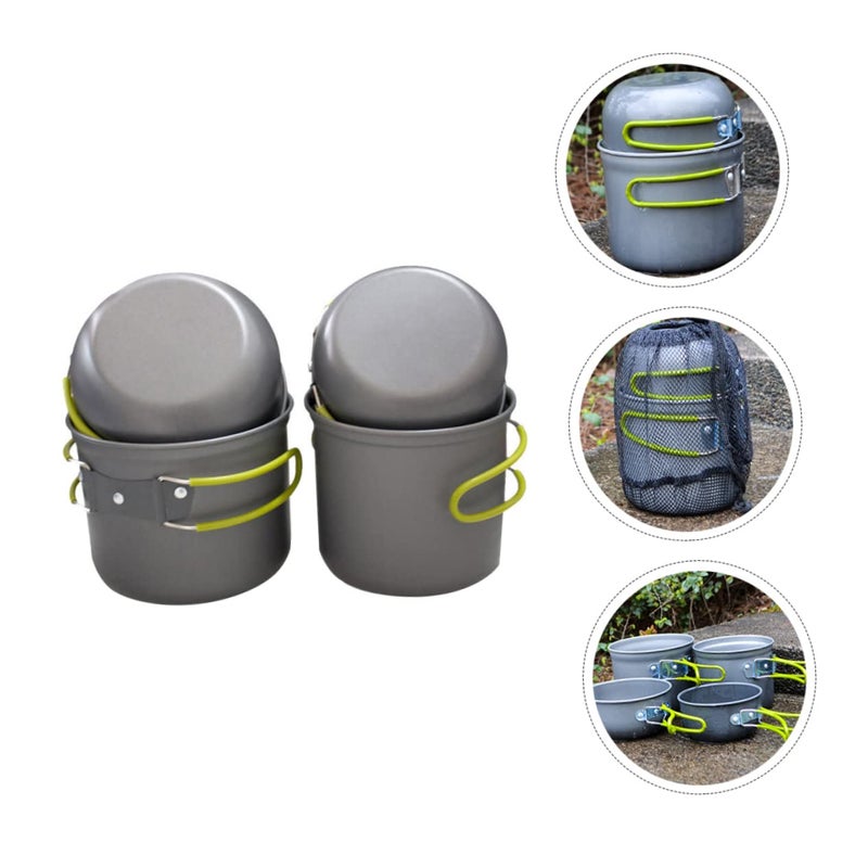 Aluminum Oxide Camping Cookware Set Portable Heat Insulation for 2 3 People Outdoor Hiking Picnic - Image 4