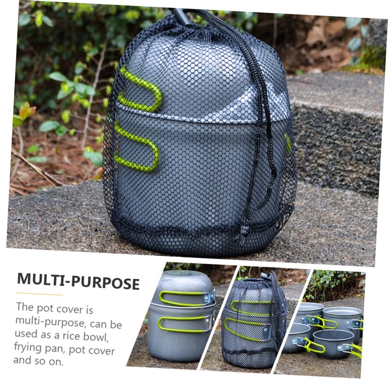 Aluminum Oxide Camping Cookware Set Portable Heat Insulation for 2 3 People Outdoor Hiking Picnic - Image 3