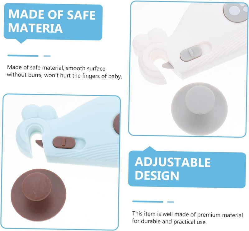 Potency 4 PCS Cabinet Baby Locks, Child Proof Locks for Drawers, Cabinets, Ovens Etc, Multi-Functional Secure Baby Locks, Quick and Easy Installation with 3M Adhesive(Random Colour) - Image 2