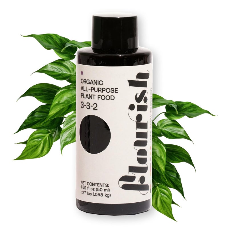 FLOURISH غذاء نباتات عضوي شامل 3-3-2 للأسمدة للنباتات الداخلية - معتمد من CDFA، سهل التطبيق، 3-3-2 NPK، صديق للبيئة، EA 1.69 أونصة سائلة، مصنوع في الولايات المتحدة - Image 2