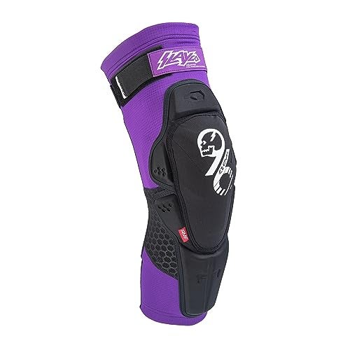 EVS SPORTS | Slayco96 Moto Knee Guard | Compression Fit, Reactive Memory Foam Technology | Purple | S/M - Image 3
