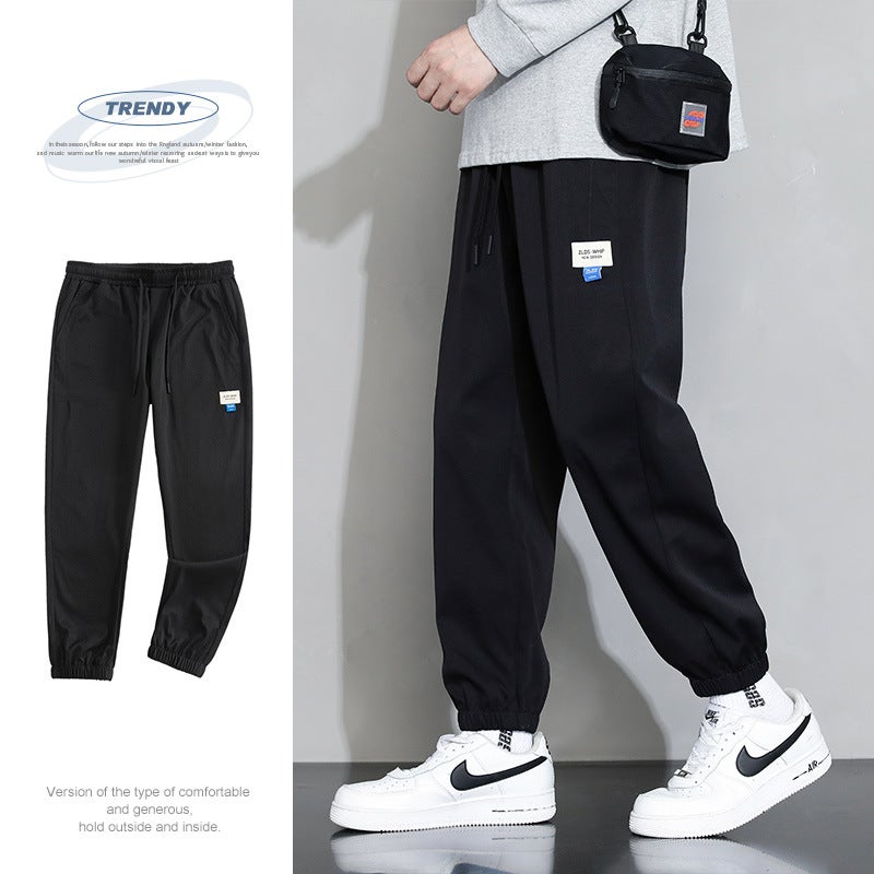 NASA Casual Pants for Men, Summer Lightweight Ice Silk Workwear Trousers - Image 1