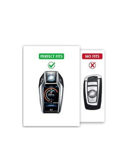 OUYoo OUYoo For BMW LCD Screen Key Fob Cove,Soft TPU Key Fob Cover Case Compatible with BMW 5 Series 528Li 530Li 540Li G30 G31 6 Series GT G11 G12 7 Series 740 X3 G01 i8(Silver)  - Image 2