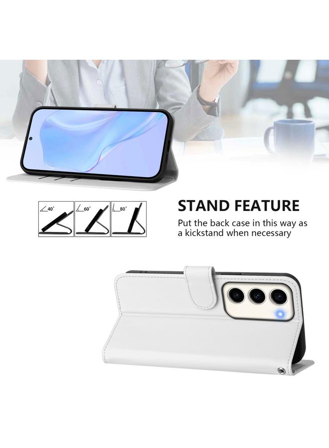 اس-توب جراب لهاتف Samsung Galaxy S23 5G مصنوع من الجلد بلون سادة مع حبل تعليق - Image 3