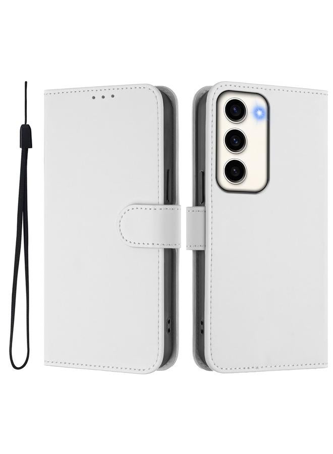 اس-توب جراب لهاتف Samsung Galaxy S23 5G مصنوع من الجلد بلون سادة مع حبل تعليق - Image 2