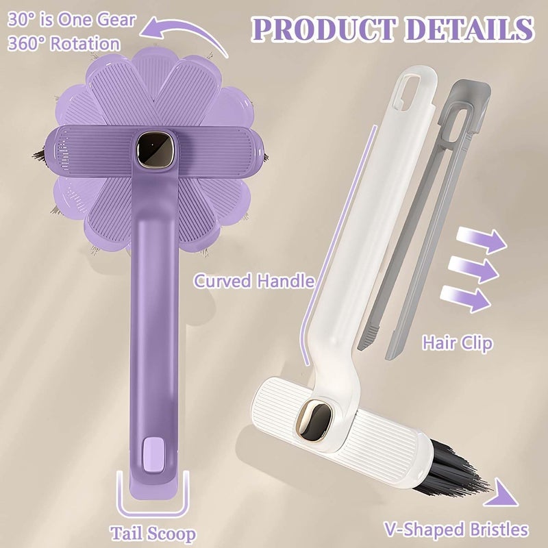 WELLUCK Multi-Function Bathroom Plastic Cleaning Brush,Tiles Cleaning Brush,Hard Bristle Rotating Crevice Gap Cleaning Brushes for Bathroom,Floor Cleaner Brush - Image 5