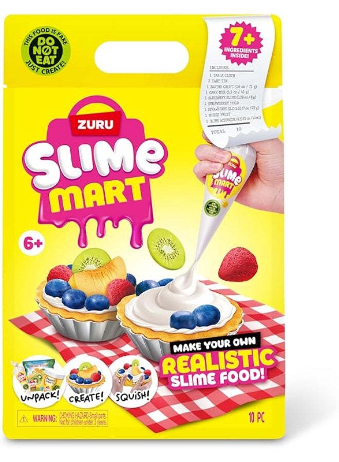 ZURU Slime Mart Fruit Tart Small Shopping Bag Slime Kit, 10 Pieces - Image 1