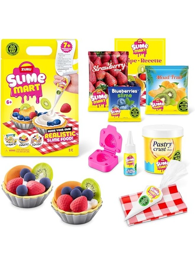ZURU Slime Mart Fruit Tart Small Shopping Bag Slime Kit, 10 Pieces - Image 3
