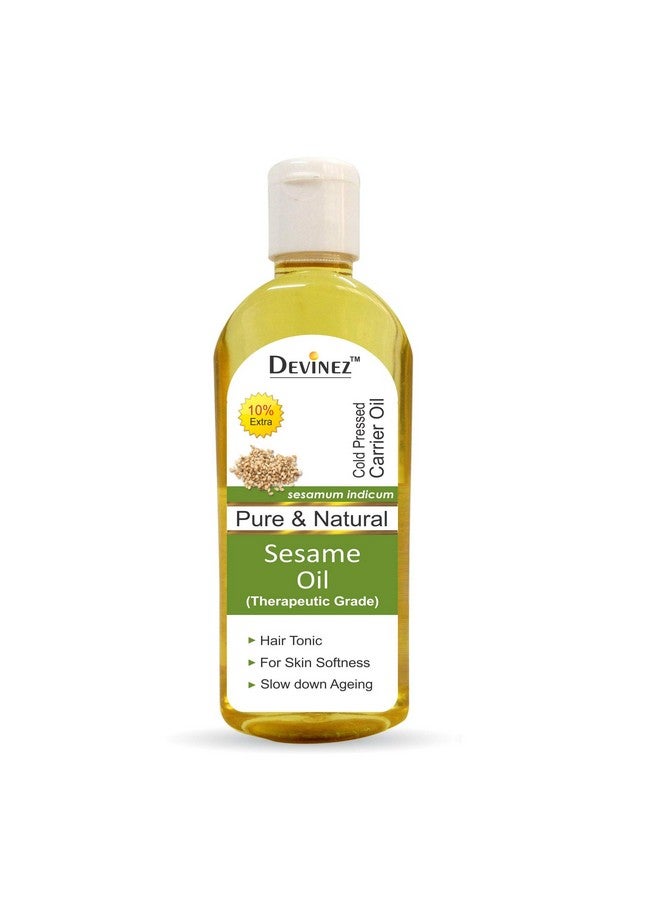 ديفينيز زيت بذور السمسم من ديفينيز، 110 مل × 2 - زيت نقي 100%، طبيعي، غير مخفف، درجة علاجية، معصور على البارد للعناية بالشعر والبشرة، قمل الرأس، العناية بالقشرة، الترطيب العميق - Image 1