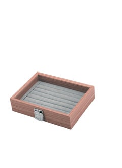 Generic High Quality Wood Organizer Box for Rings and Accessories (16cm x 21cm)-Brown  - Image 1
