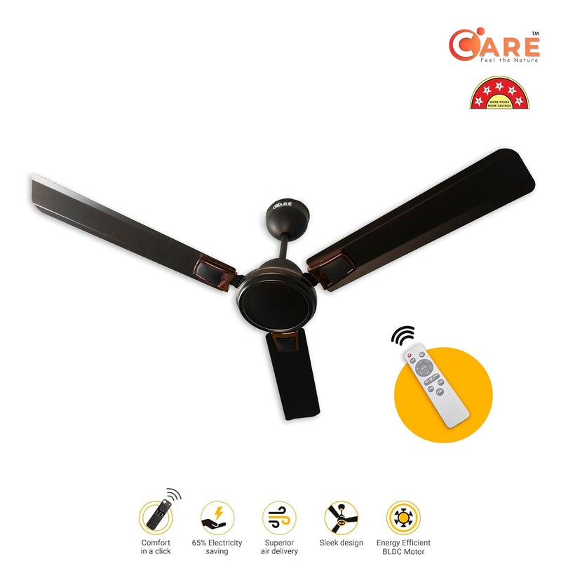 CARE CARE OzoneD Copper BLDC Ceiling Fan 48 Smoke Brown  - Image 2