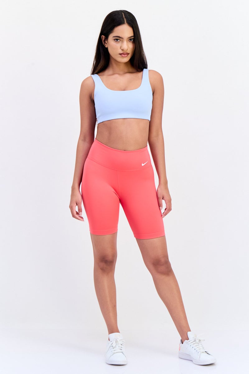 Nike Women Tight Fit 7 Inseam Training Shorts, Coral  - Image 4