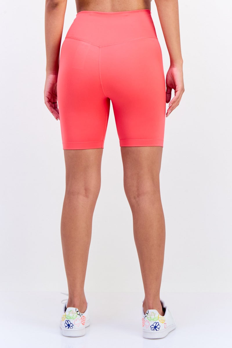 Nike Women Tight Fit 7 Inseam Training Shorts, Coral  - Image 2