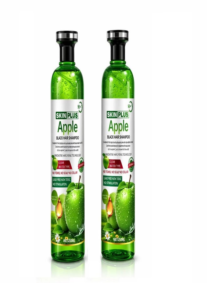 SKINPLUS Apple Black Hair Dye Shampoo - Natural Black Color (2 x 250ml) - Image 2