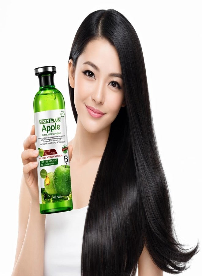 SKINPLUS Apple Black Hair Dye Shampoo - Natural Black Color (2 x 250ml) - Image 4
