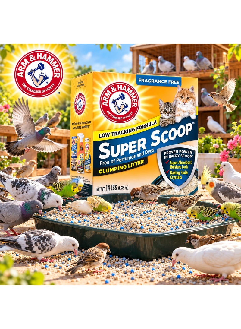 هامر Arm & Hammer Super Scoop رمل قطط متكتل بدون عطر قليل التناثر عالي الامتصاص – 6.35 كجم - Image 4