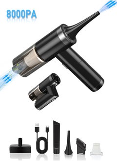 اكسوبلا 2 في 1 منفضة الهواء,/ فراغ صغير 4000mAh 120W 8000pa شفط ، طوي الهواء المضغوط قابلة لإعادة الشحن اللاسلكية لوحة المفاتيح الأنظف منفاخ الهواء مكنسة كهربائية للسيارة للحوسبة , السيارة, المنزل  - Image 1