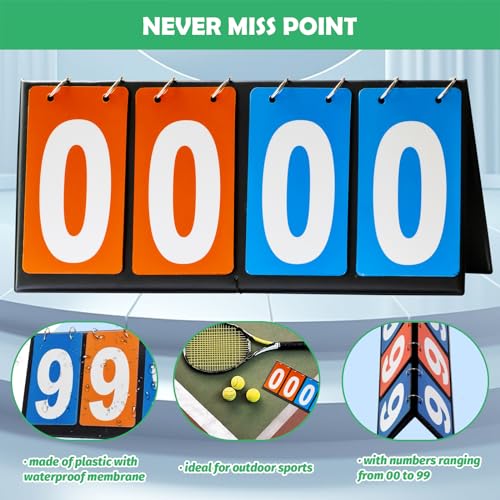 Yauhar 10Pcs Soccer Referee Kit Contain 4-Digital Portable Table Top Scoreboard Flipper, Stainless Steel Sports Whistles, Red Yellow Cards with Notebook for Football Soccer - Image 3