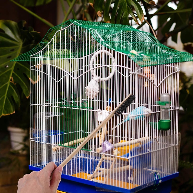 Zerodis 3PCS Bird Cage Brush Wooden Cleaning Brush Durable Portable Long Handle Bird Cage House Brush Accessory for Pet Birds Parrots Cage - Image 4