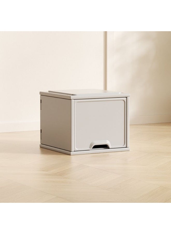 فول جوي خزانة أطفال قائمة بذاتها مصنوعة من مادة صناعية، أفقية، مغلقة من الخلف، مع باب مفصلي، 35.5 × 35.5 × 30.5 سم - Image 2