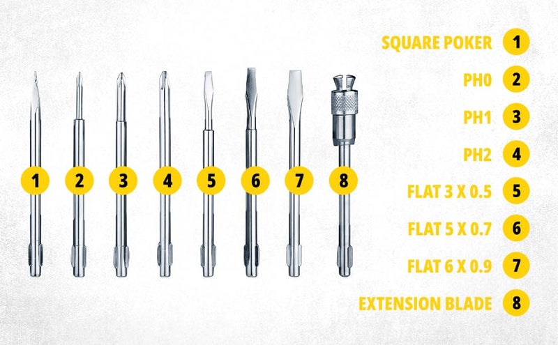 STANLEY STHT60573-8B 8 Pcs Screwdriver Set - Yellow & Black - Image 4