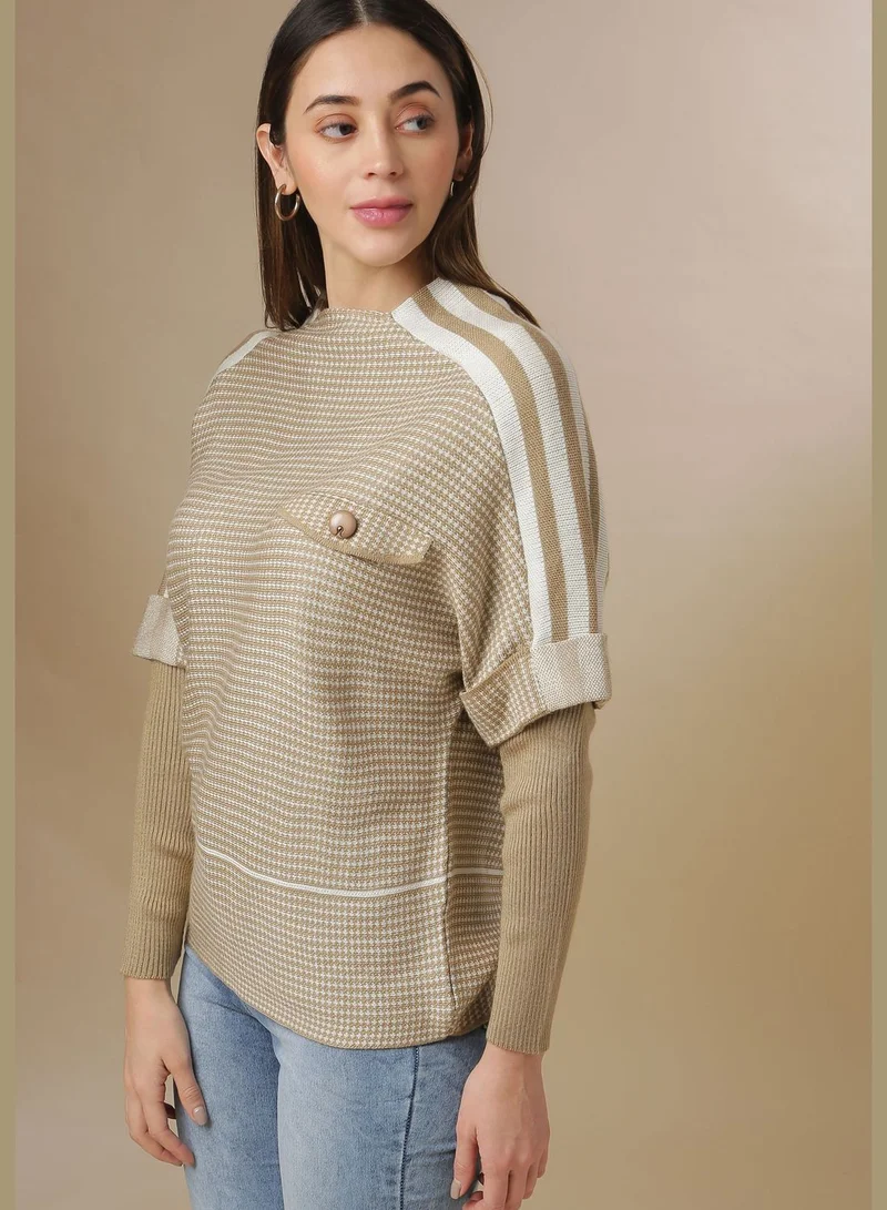 Campus Sutra Knitted Sweater
