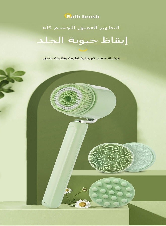 general Long-Handled Electric Bath Brush | Multifunctional Rechargeable Back Scrubber with Massager for Deep Cleansing and Exfoliation - Image 2