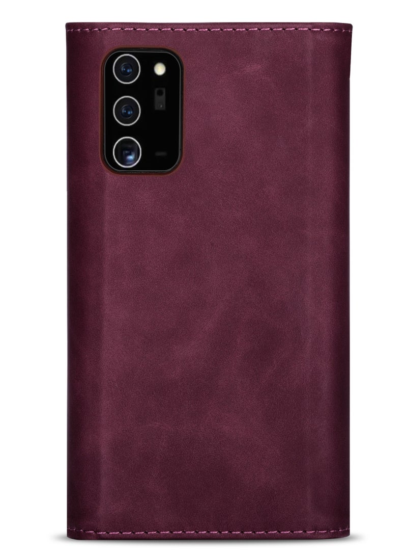 Suteni Flip Cover Card Slots Leather Phone Case for Samsung - Image 1